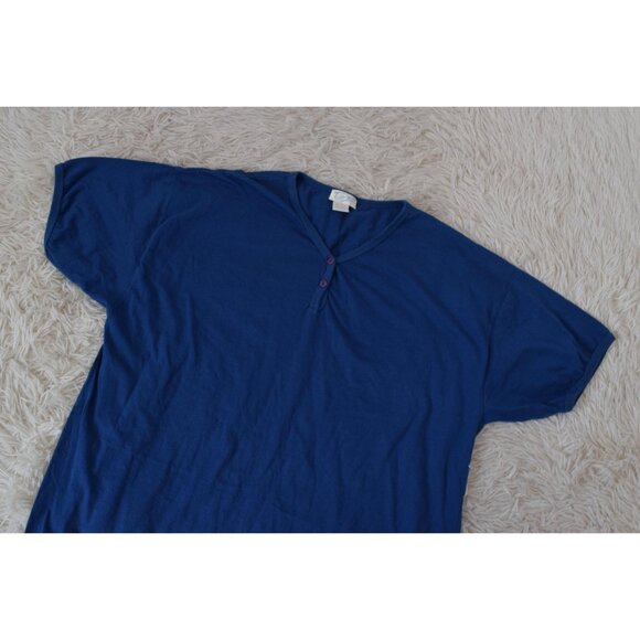 Vintage 80s T-shirt Blue Pullover Dress‎ ONE SIZE - Picture 5 of 9